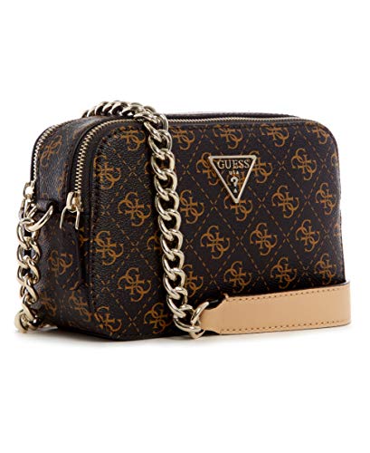 GUESS Women's Brown Logo Noelle Crossbody Camera Bag