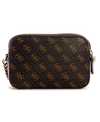 GUESS Women's Brown Logo Noelle Crossbody Camera Bag
