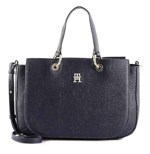 Tommy Hilfiger Women's Blue TH Emblem Satchel Bag