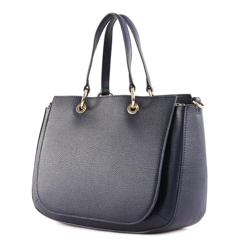 Tommy Hilfiger Women's Blue TH Emblem Satchel Bag