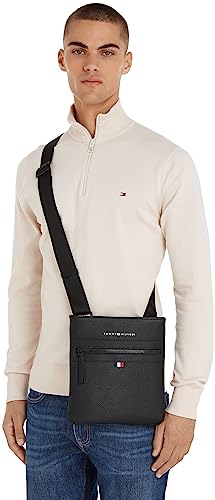 Tommy Hilfiger Men Small Black Designer Shoulder Bag