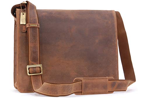 VISCONTI - 13-14" Laptop Messenger Shoulder Bag - Hunter Leather