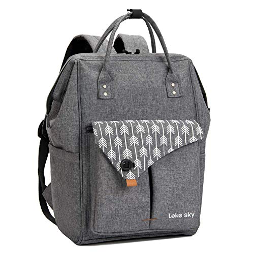 Lekesky Grey Laptop Rucksack Bag - Designed for Stylish Travelers