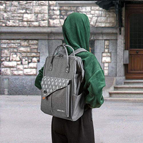 Lekesky Grey Laptop Rucksack Bag - Designed for Stylish Travelers