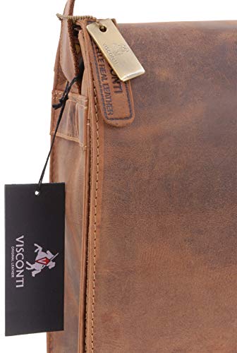 VISCONTI - 13-14" Laptop Messenger Shoulder Bag - Hunter Leather