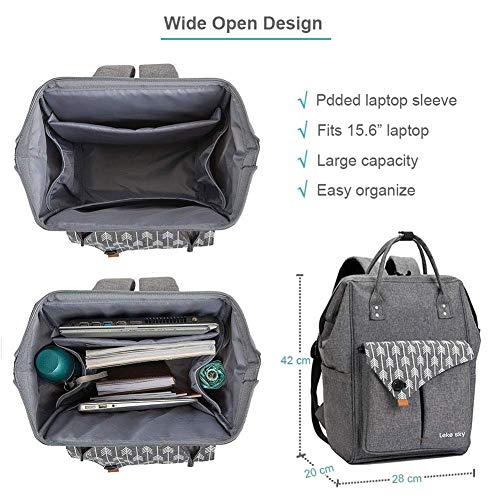 Lekesky Grey Laptop Rucksack Bag - Designed for Stylish Travelers