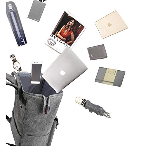 Lekesky Grey Laptop Rucksack Bag - Designed for Stylish Travelers