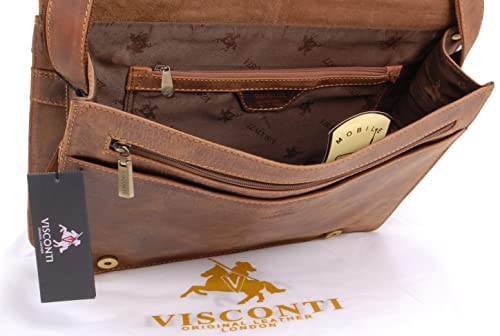 VISCONTI - 13-14" Laptop Messenger Shoulder Bag - Hunter Leather