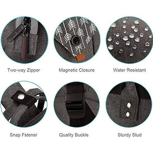 Lekesky Grey Laptop Rucksack Bag - Designed for Stylish Travelers