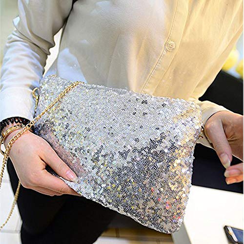 Shimmering Sequin Clutch: Designer Evening Party Handbag