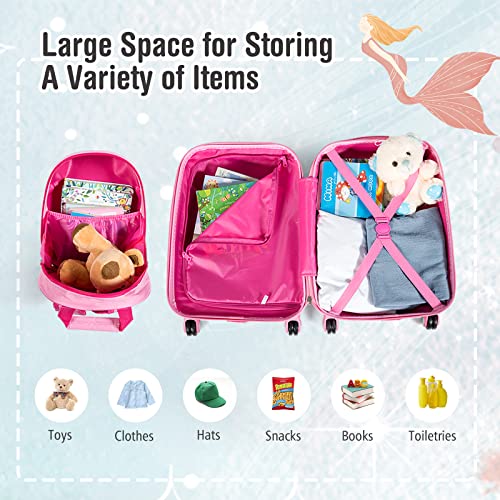 Kids Designer Handbag Set with Suitcase and Backpack