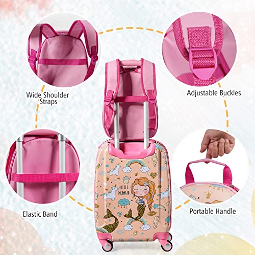 Kids Designer Handbag Set with Suitcase and Backpack