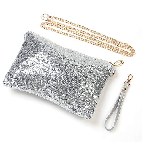 Shimmering Sequin Clutch: Designer Evening Party Handbag