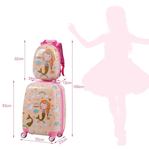 Kids Designer Handbag Set with Suitcase and Backpack