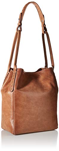 FRYE Reed Zip Leather Hobo, Tan, One size
