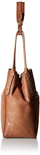 FRYE Reed Zip Leather Hobo, Tan, One size