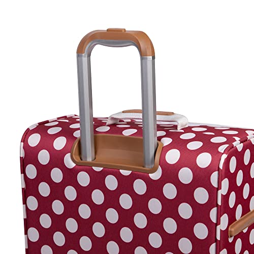 Stylish 34" Red Designer Handbag with 8 Wheels