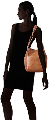 FRYE Reed Zip Leather Hobo, Tan, One size