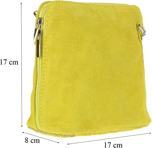 Small Italian Genuine Suede Cross Body Shoulder Bag