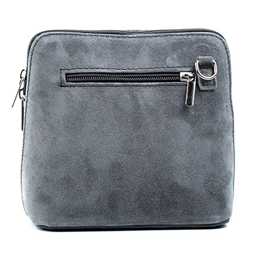 Small Italian Genuine Suede Cross Body Shoulder Bag