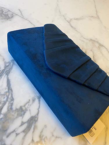 LeahWard Women's Navy Suede Clutch Wedding Purse