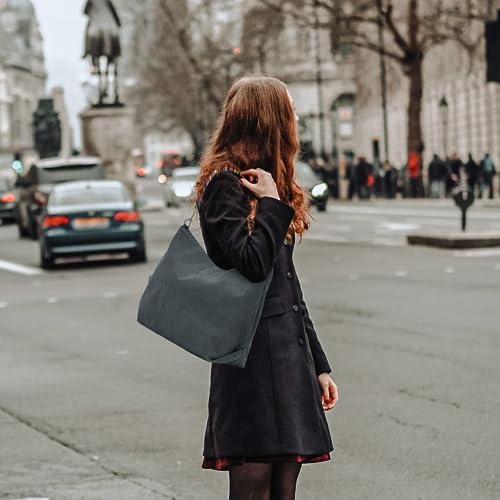 Gray Damen Cord Tragetasche: Große Kapazität, Reißverschluss