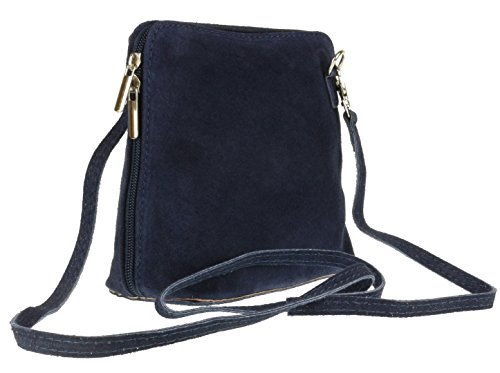 Girly Genuine Suede Navy Crossbody Shoulder Bag
