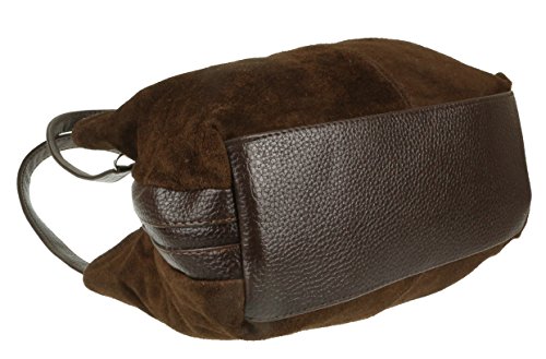 Italian Suede Leather Girly Shoulder Bag (Coffee) 12