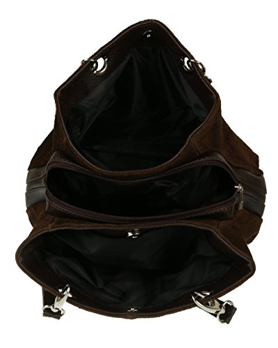 Italian Suede Leather Girly Shoulder Bag (Coffee) 12