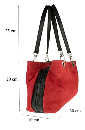 Italian Suede Leather Girly Shoulder Bag (Coffee) 12