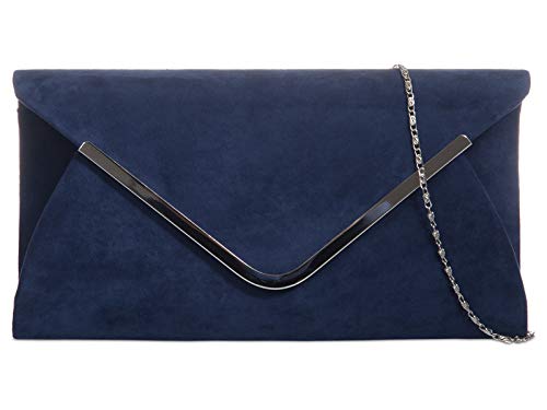 Craze London Suede Ladies Handbag with Shoulder Strap