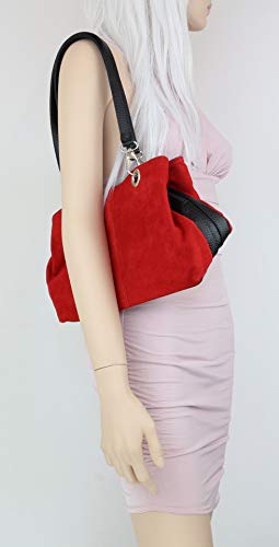 Italian Suede Leather Girly Shoulder Bag (Coffee) 12
