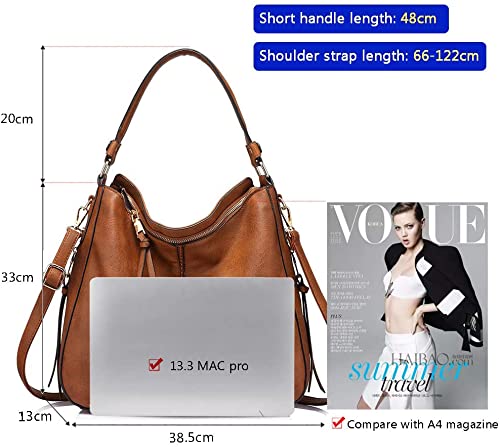 Black Leather Handbag Set with Purse and Card Bag