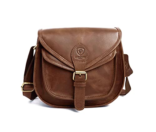 J. Wilson London Genuine Distressed Leather Shoulder Bag