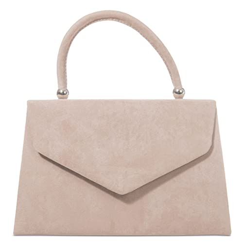 fi9® Retro Suede Tote Style Evening Clutch Bag