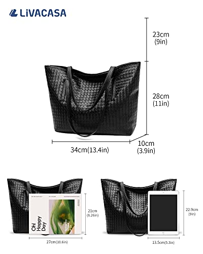 LIVACASA Women's Large Waterproof Tote Bag