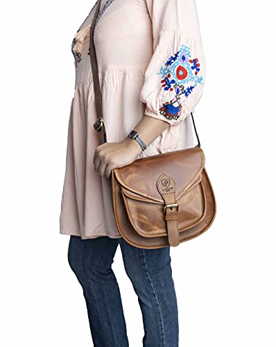 J. Wilson London Genuine Distressed Leather Shoulder Bag