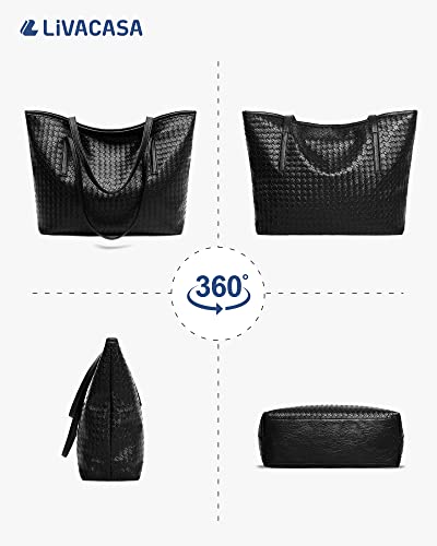 LIVACASA Women's Large Waterproof Tote Bag