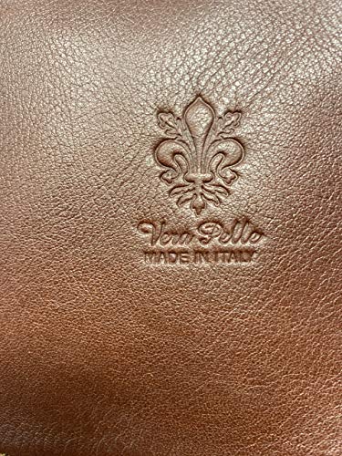LeahWard Genuine Italian Leather Cross Body Handbag (Brown)