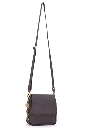 Catwalk Collection Women's Leather Crossbody Shoulder Bag - TEAGAN