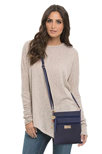 Catwalk Collection Handbags - Small Black Leather Crossbody