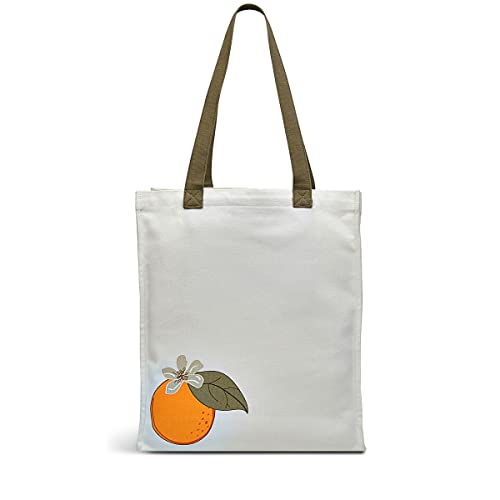 Radley London Orange Medium Tote in Natural Cream