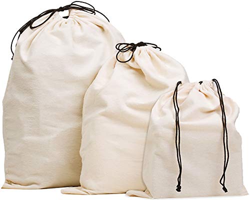 Set of 3 Designer Handbag Storage Bags (Beige)