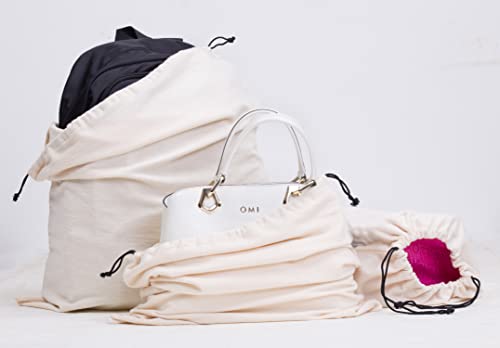 Set of 3 Designer Handbag Storage Bags (Beige)