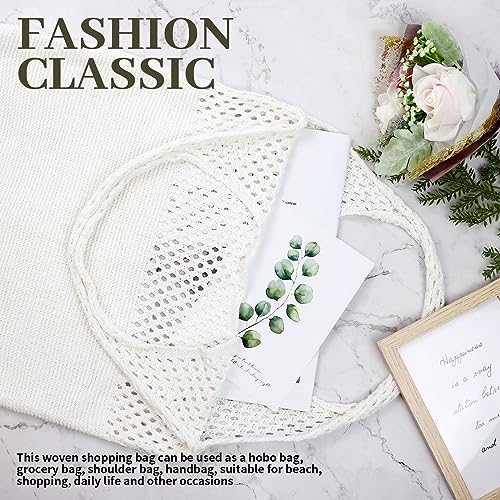 Boho Knitted Mesh Tote: Women's Cotton Beach Bag
