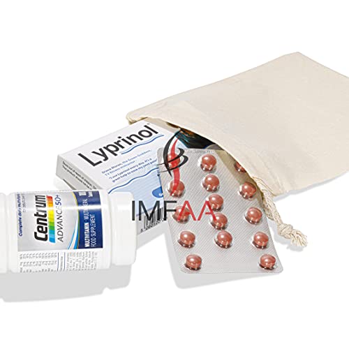 IMFAA Natural Cotton Drawstring Muslin Bags - Pack of 6 Sizes