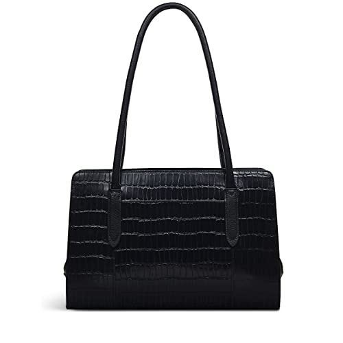 RADLEY London Ink Black Faux Croc Shoulder Handbag