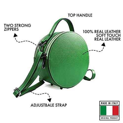 Woodland Leather Genuine Italian Designer Handbags, Fashion Green