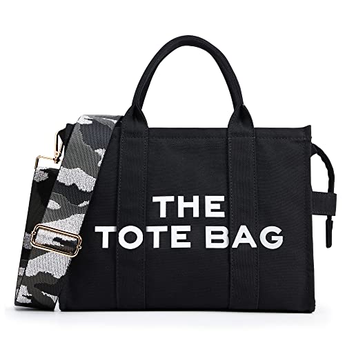 KALIDI Canvas Tote Bag - Black Designer Handbag