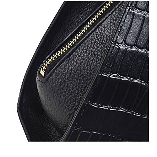 RADLEY London Ink Black Faux Croc Shoulder Handbag
